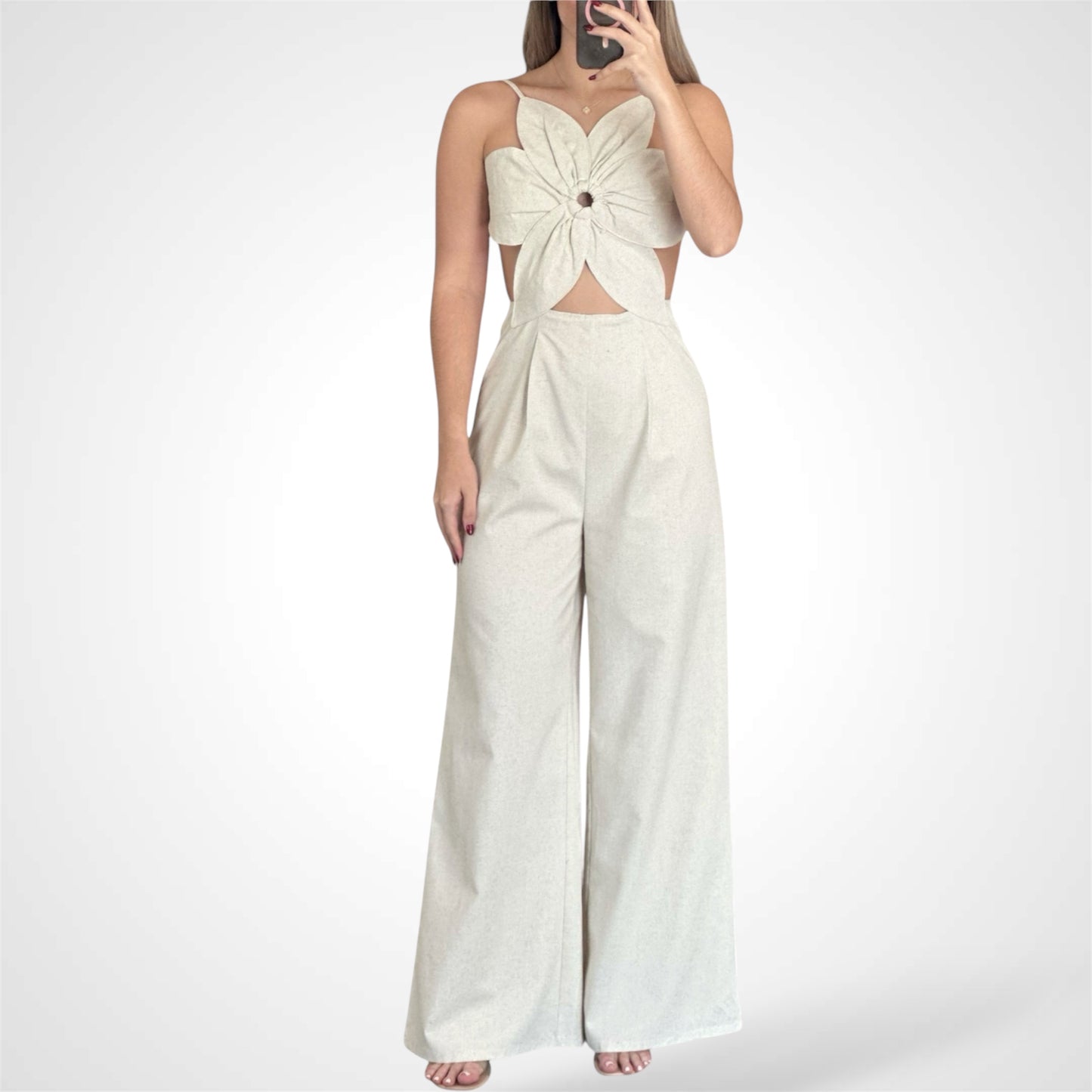 SJ FLORAL LINEN JUMPSUIT