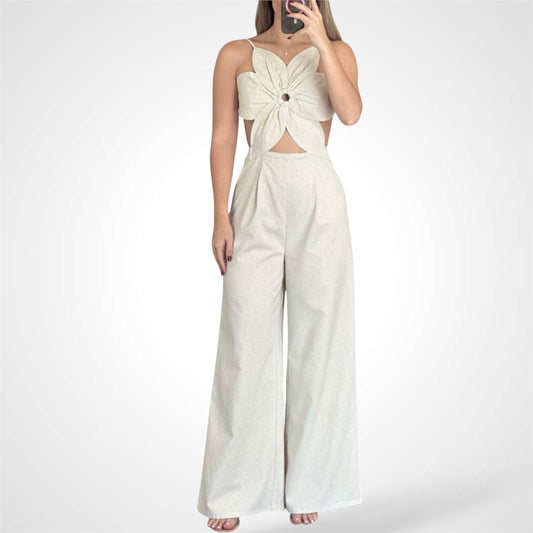 SJ FLORAL LINEN JUMPSUIT