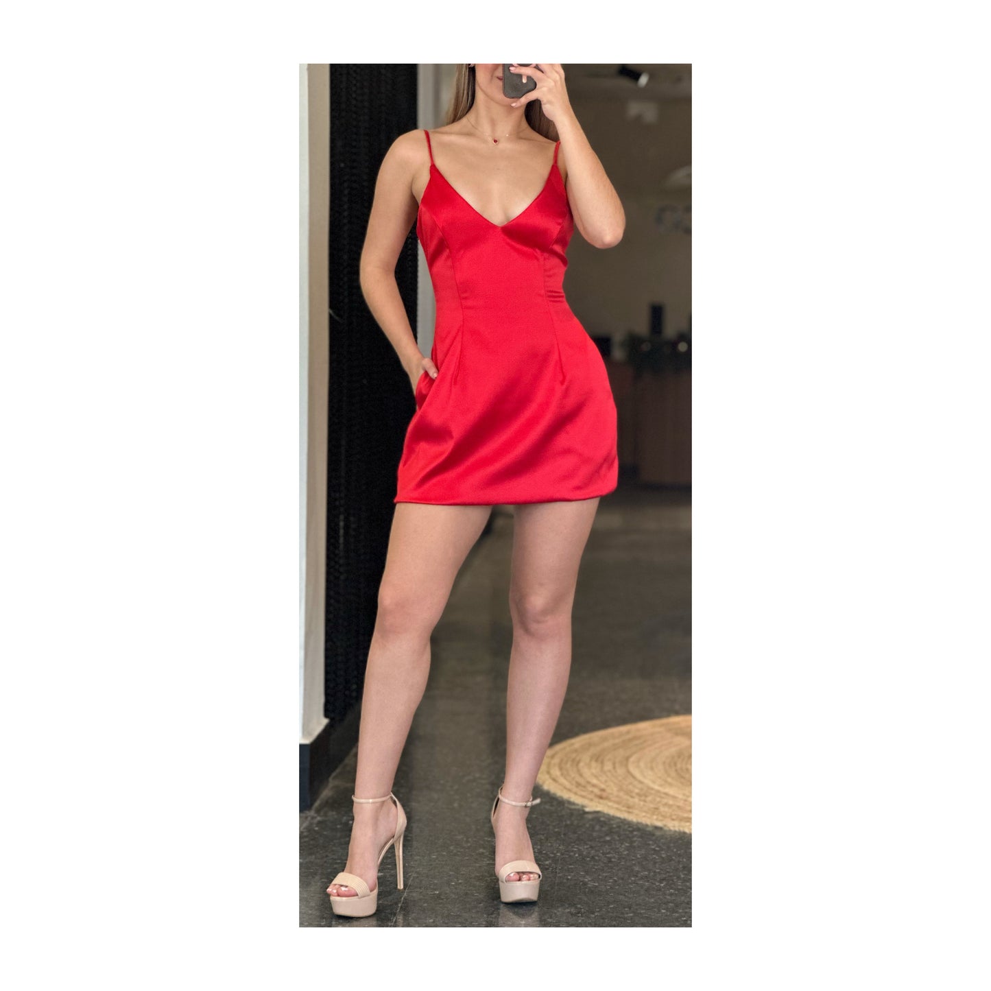 RED SELINA DRESS