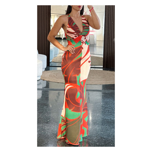 Siesta Halter Maxi Dress