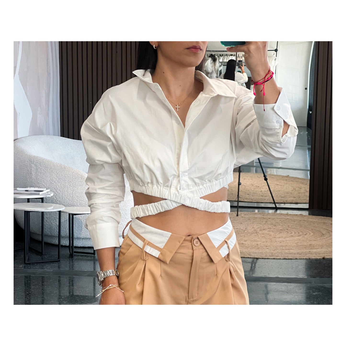 Crop White Long Sleeve