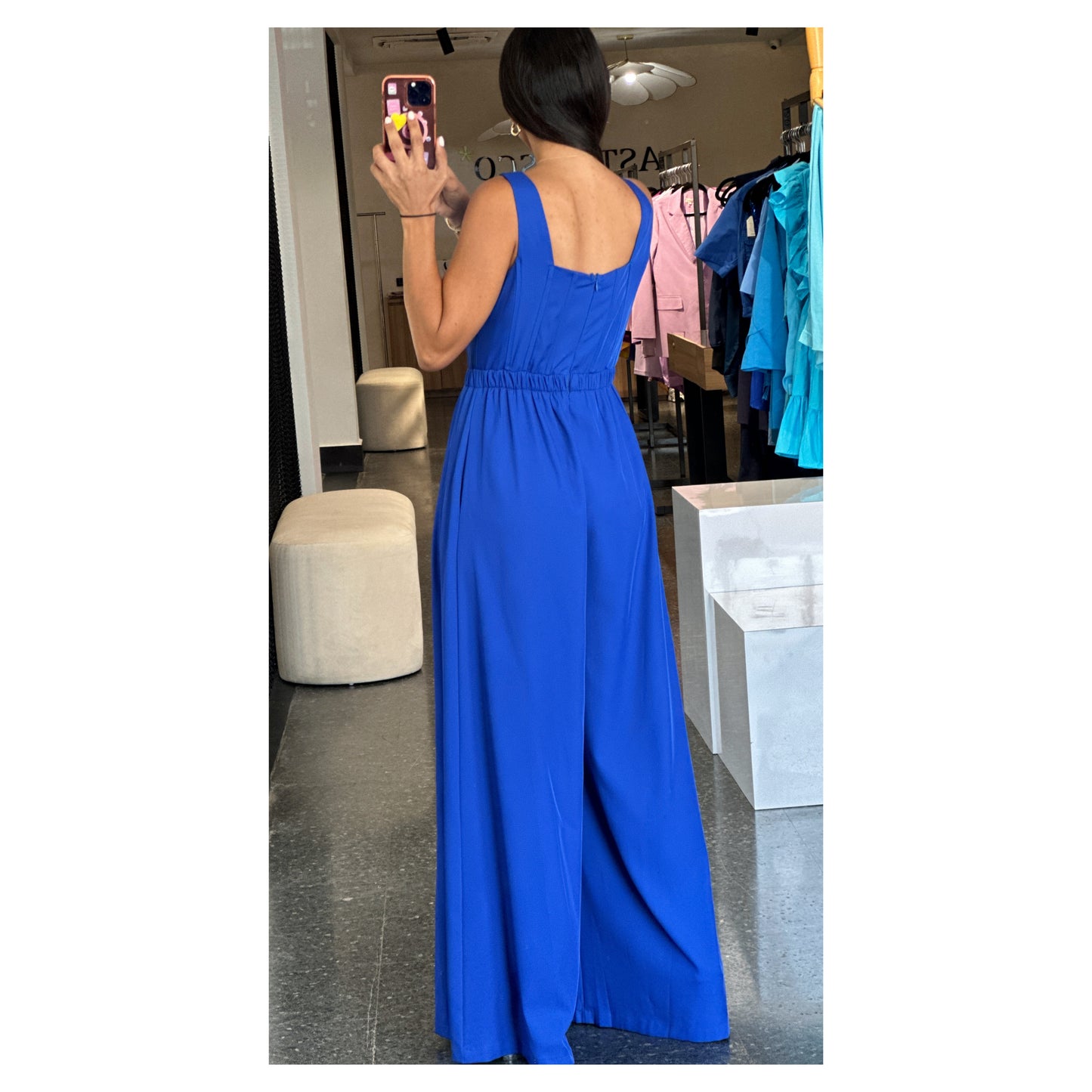 SLEEVELESS WIDE LEG JUMPSUIT