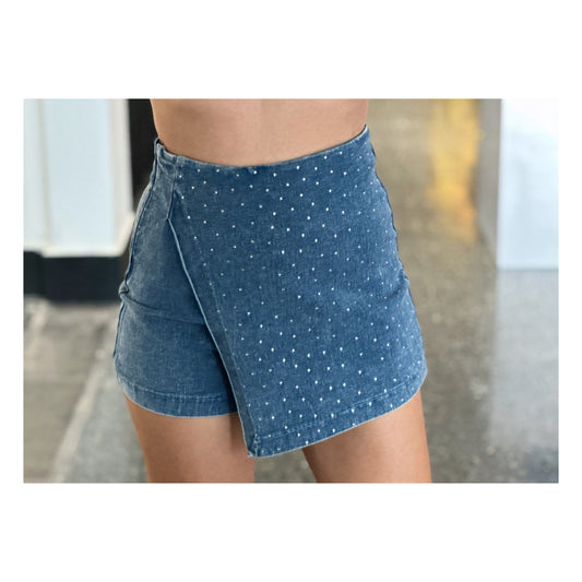 Blue Acid Stone Skort