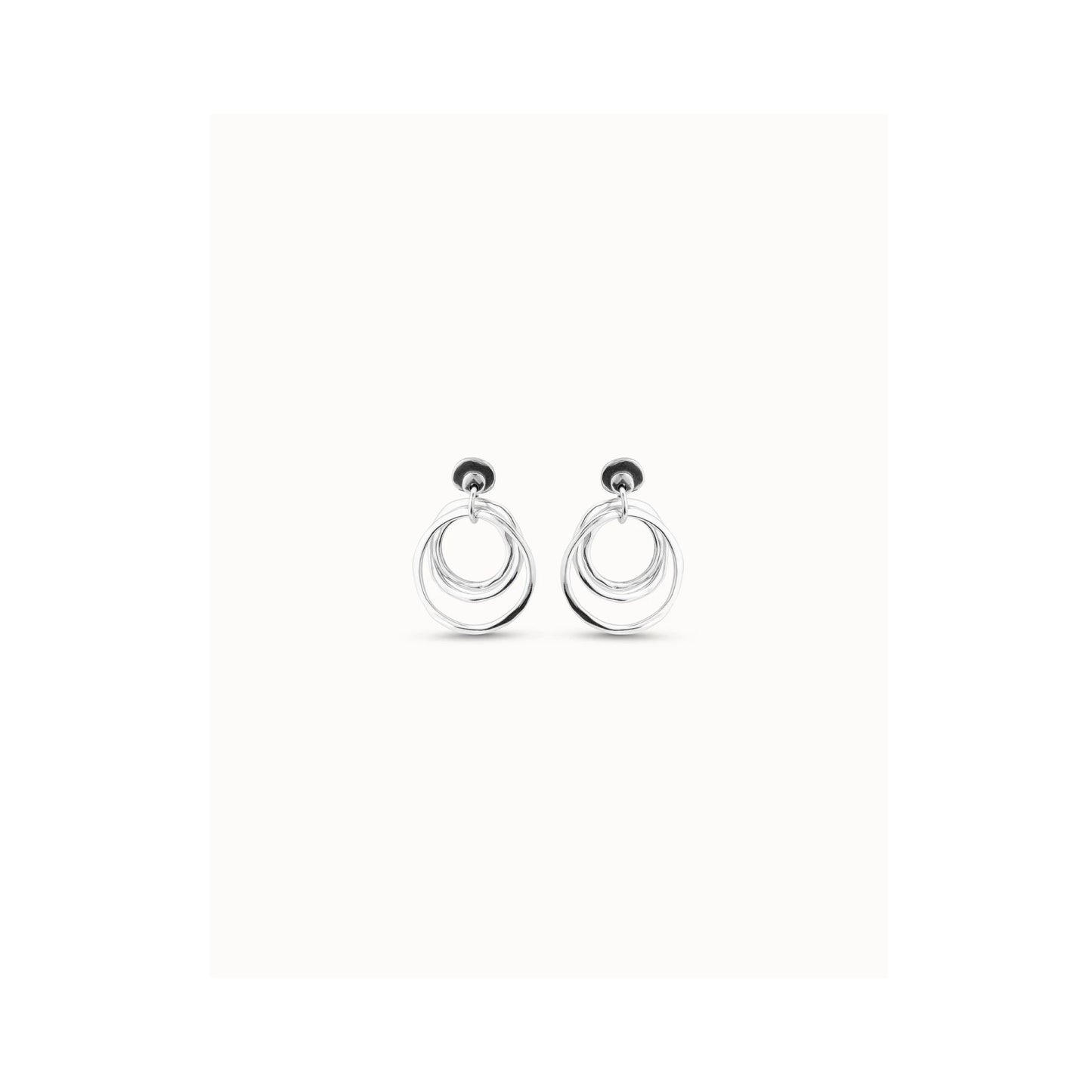 UNO D 50-Sterling silver-plated irregular hoop earrings