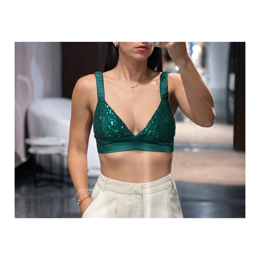 Green Sequin Bralette