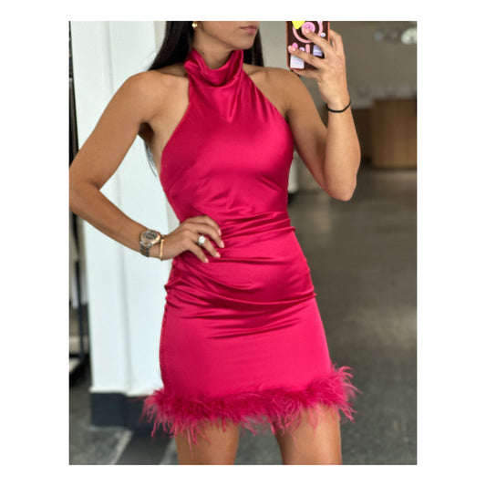 HALTER FUR DRESS