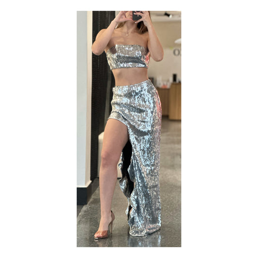 SJQ-SILVER SEQUIN SET