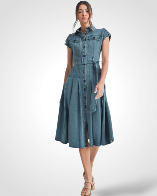 Denim Midi Dress