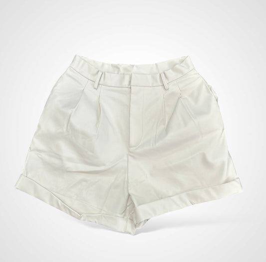 White Leather Short