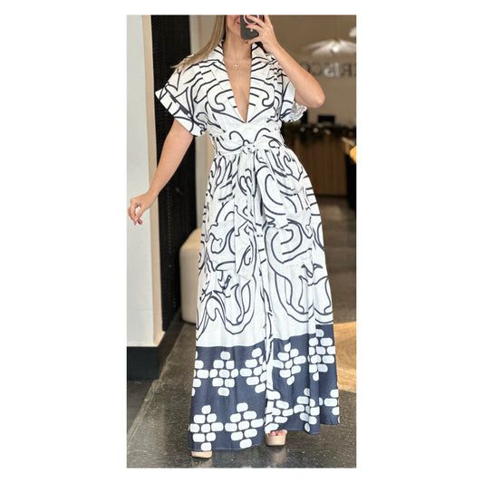 PRINTED MAXI DRESS