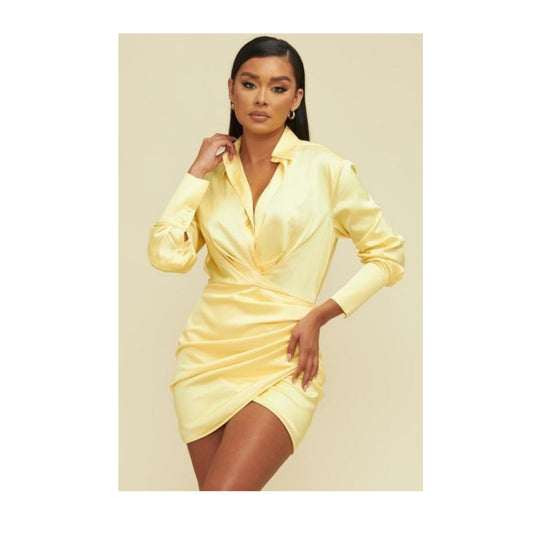 SHIRT SATIN DRESS