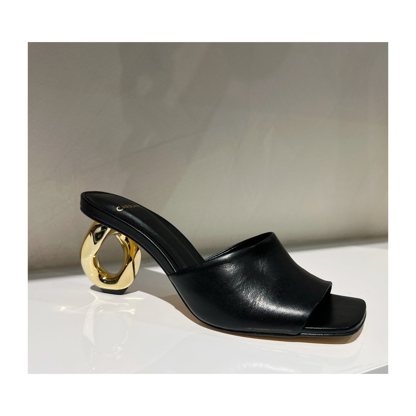 DRESS SANDAL LEATHER BLACK