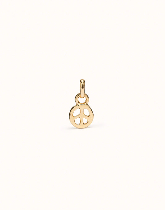 Uno de 50 18K gold-plated peace symbol charm.