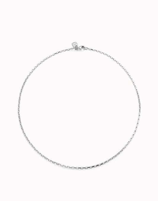 Uno de 50 Short sterling silver-plated link chain