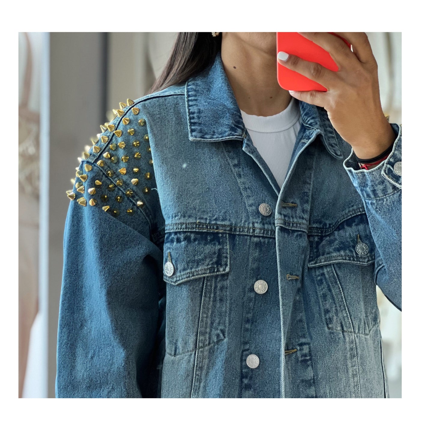 Spike Studded Denim Jacket