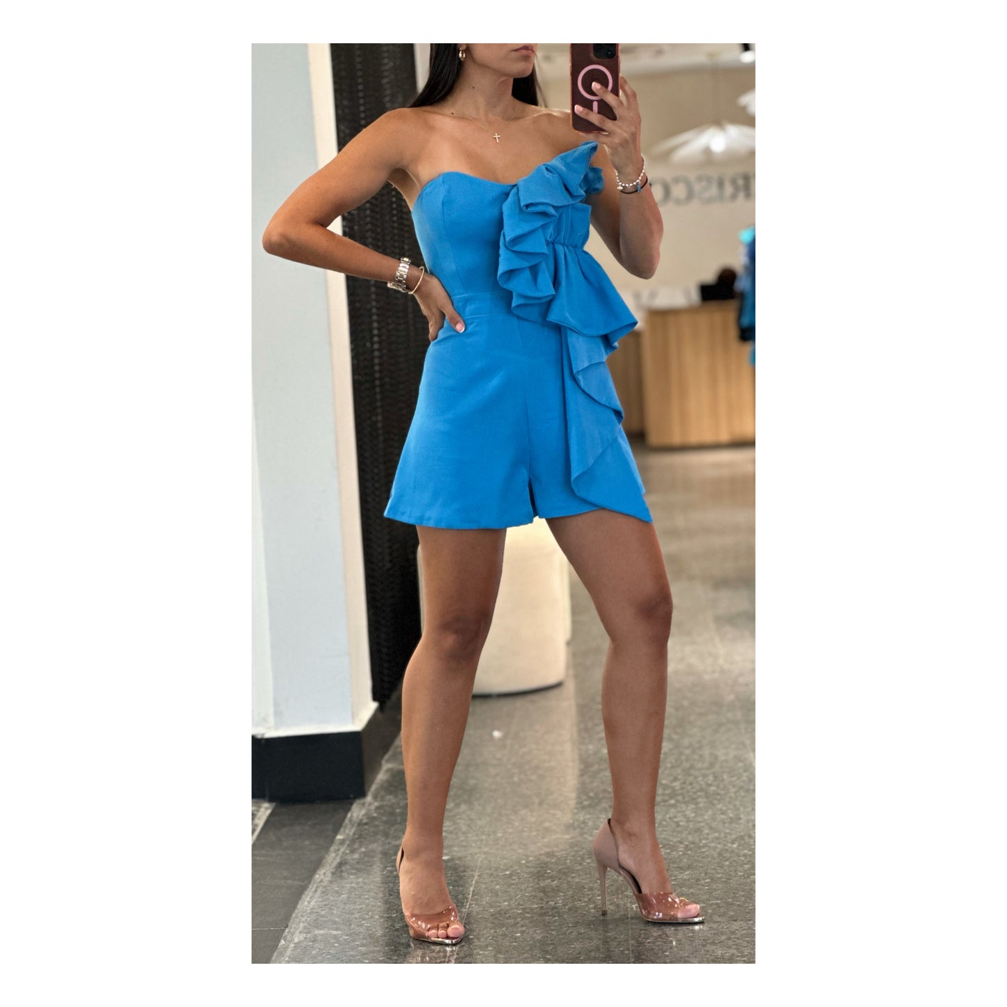 SIDE RUFFLE ROMPER