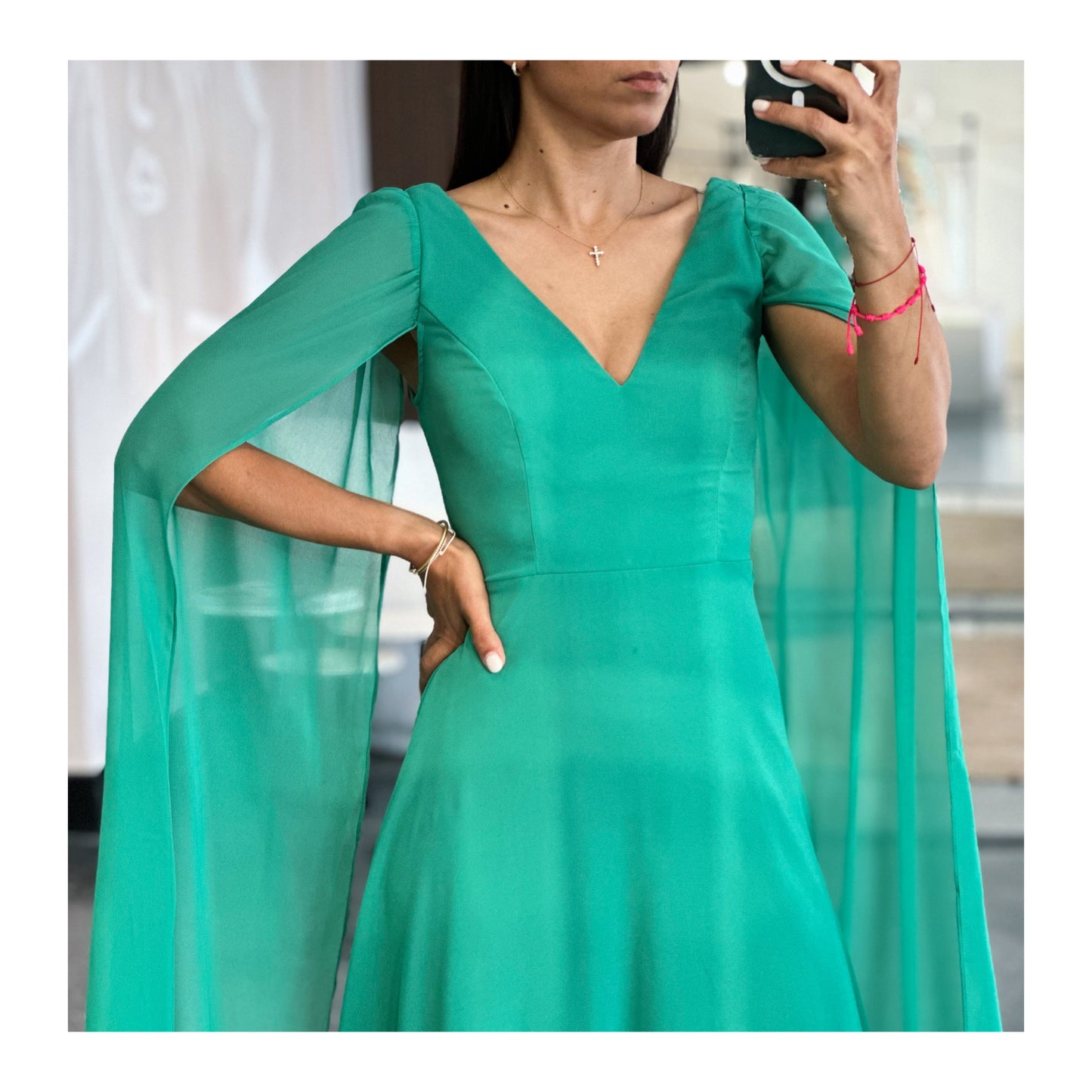 KELLY GREEN LONG DRESS