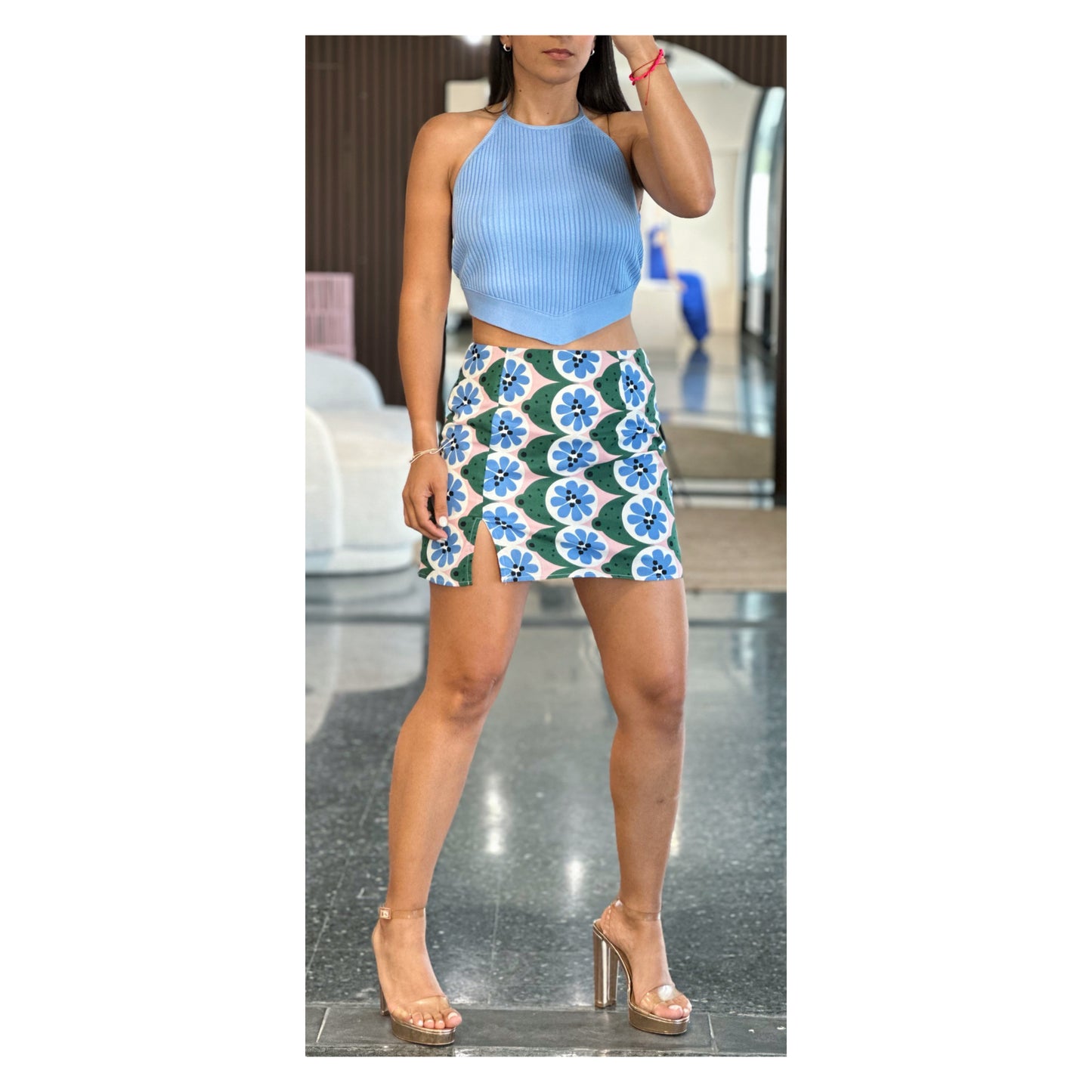 Summer Print Mini Skirt