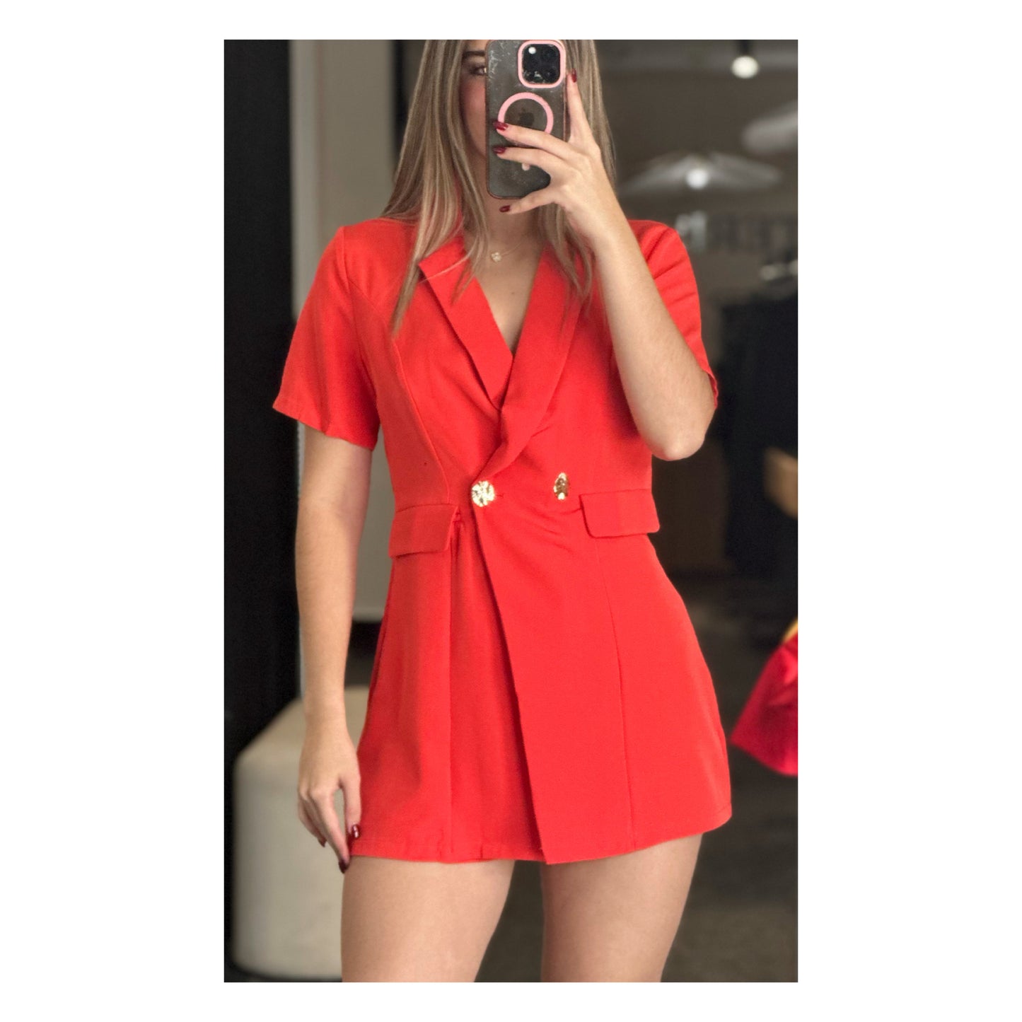 SJQ JACKET STYLE SHORT SLEEVE ROMPER