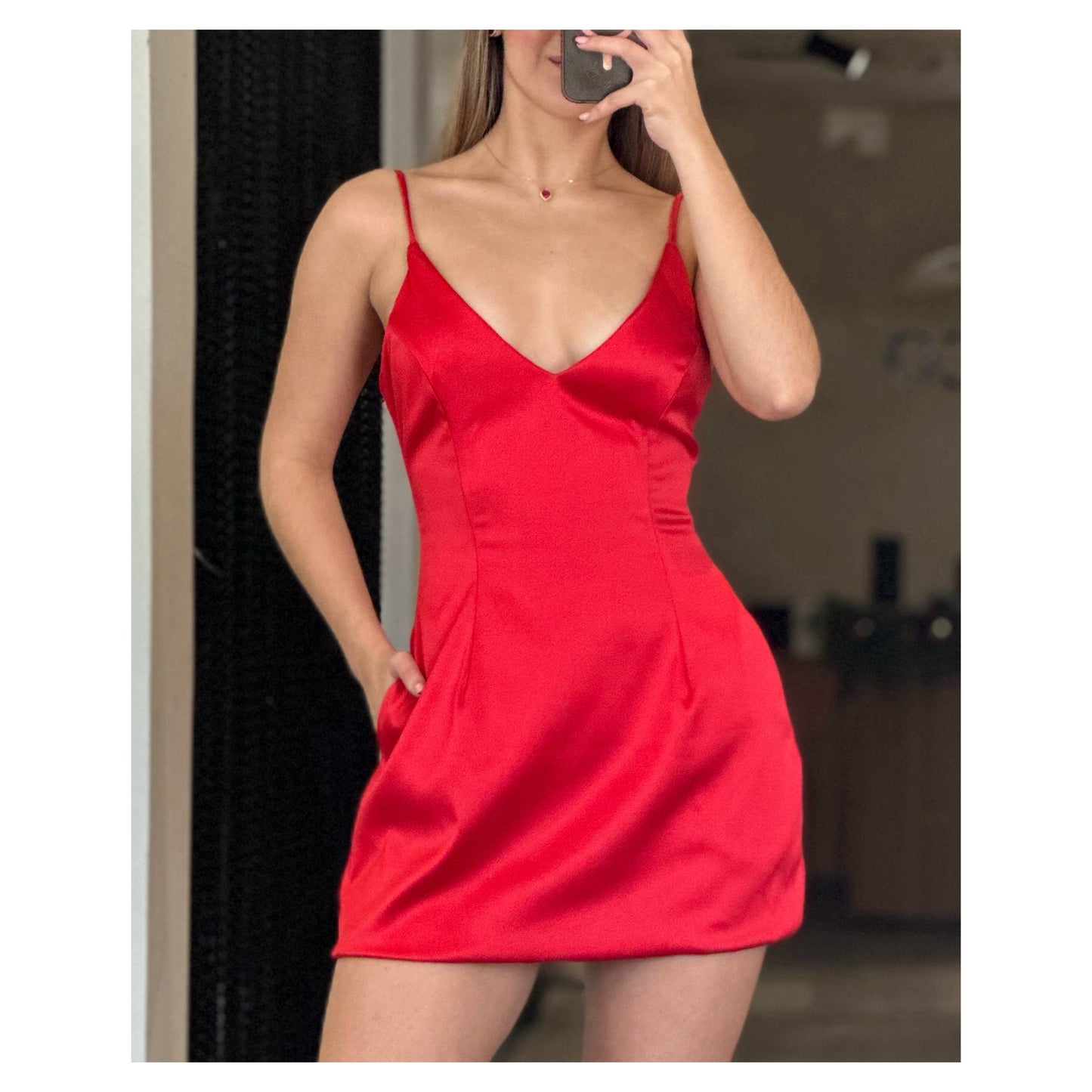 RED SELINA DRESS