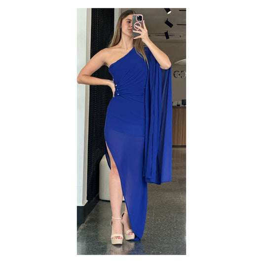 ROYAL BLUE GOLD ACCENT ONE/S DRESS