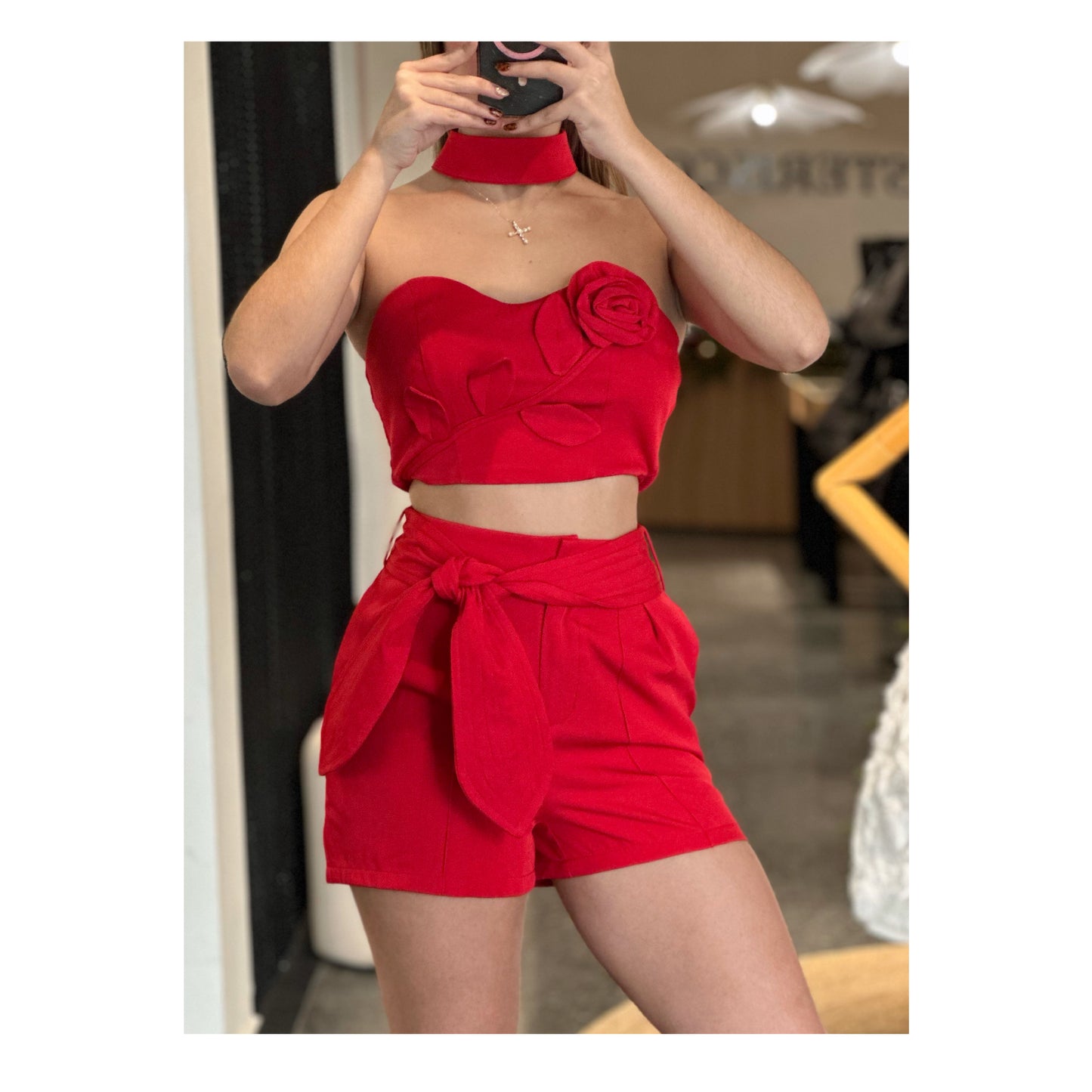 RED COLOR MATCHING SET