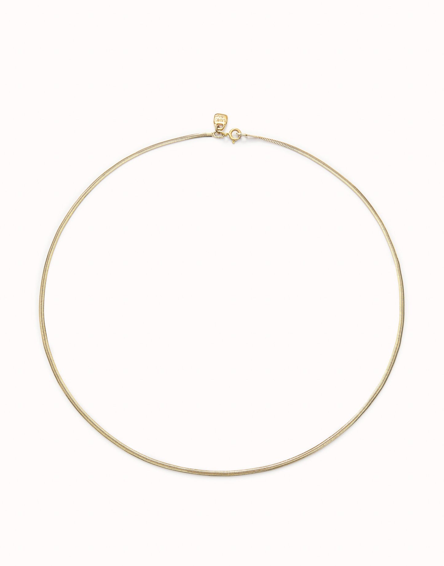 Uno de 50 18K gold-plated short flat chain