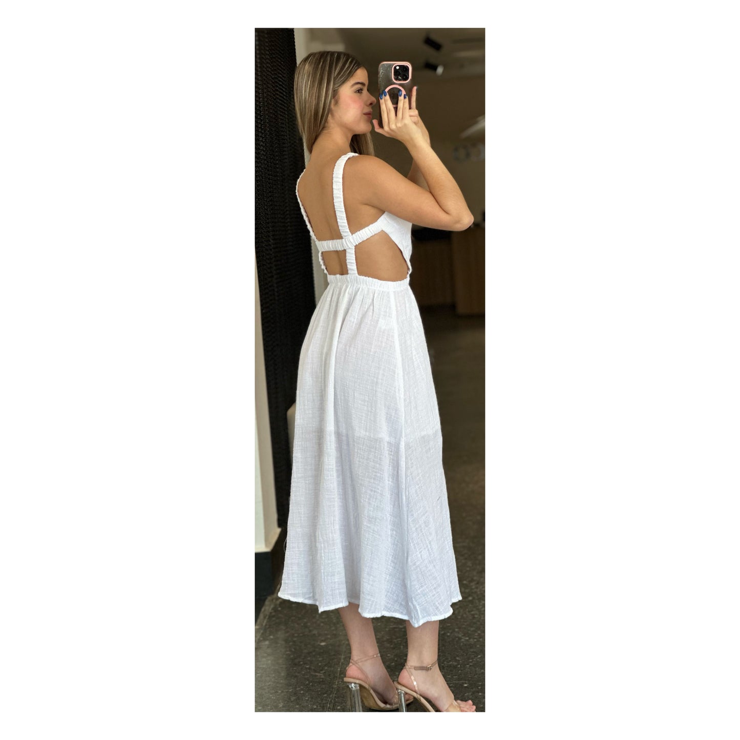 STRAPPY BACKLESS SIDE CUT-OUT DRESS