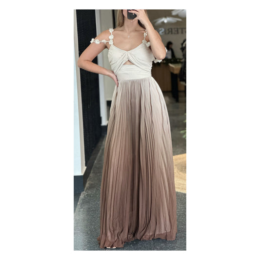 OMBRE PLEATED MAXI DRESS