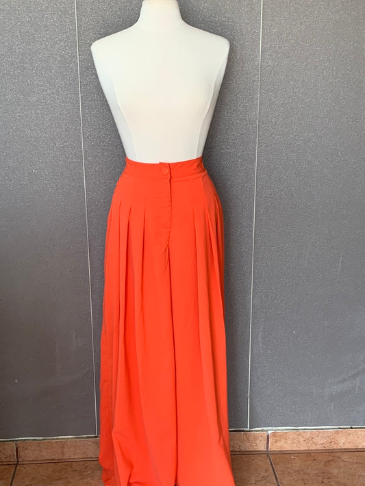 WIDE LEG ORANGE PANT