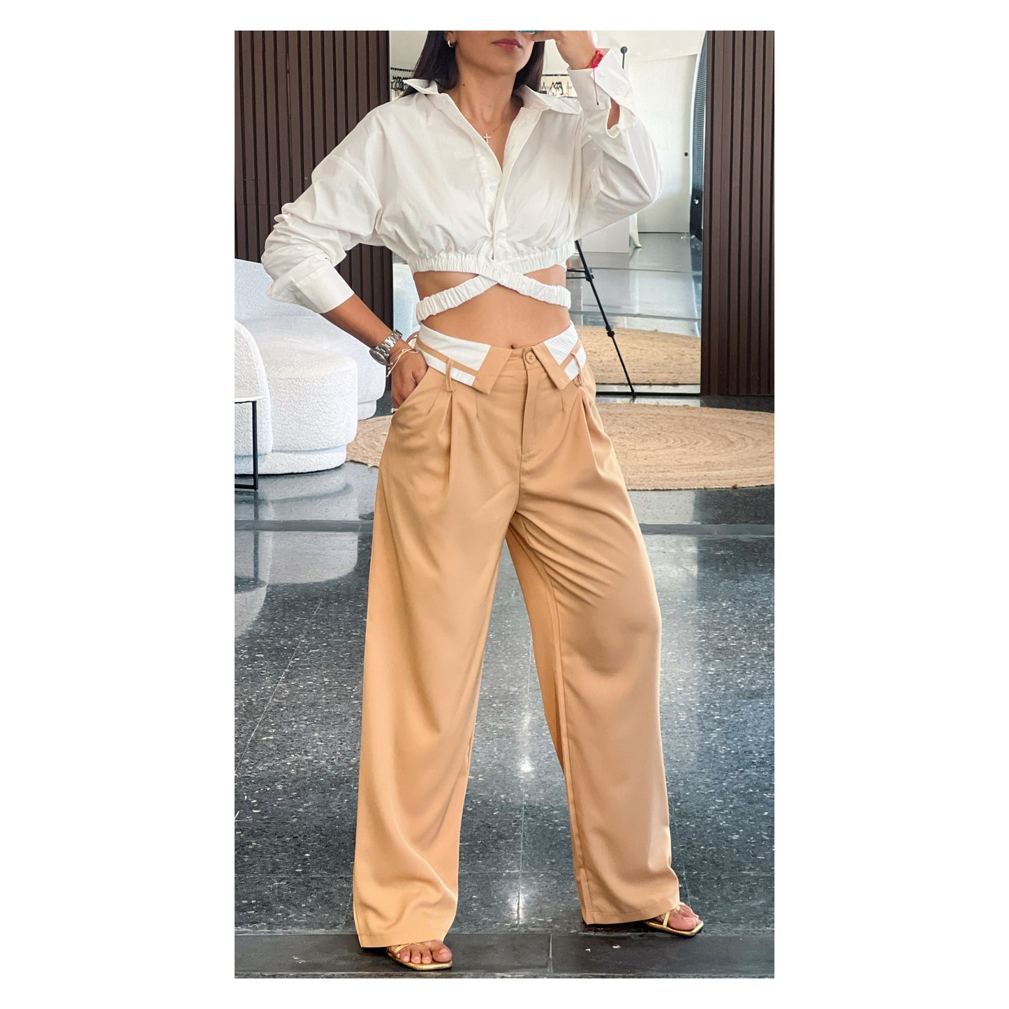 Wide Leg Slack Pants