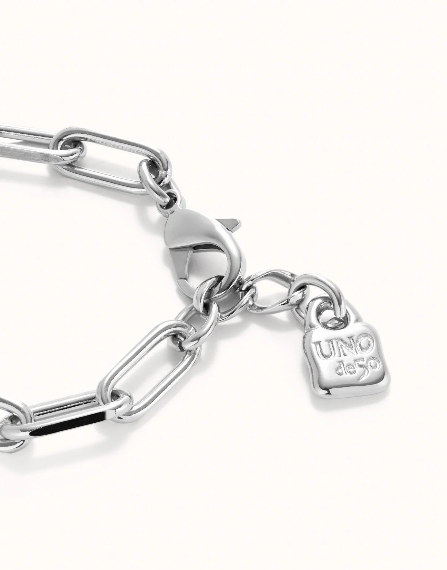 Uno de 50 Sterling silver-plated bracelet with links