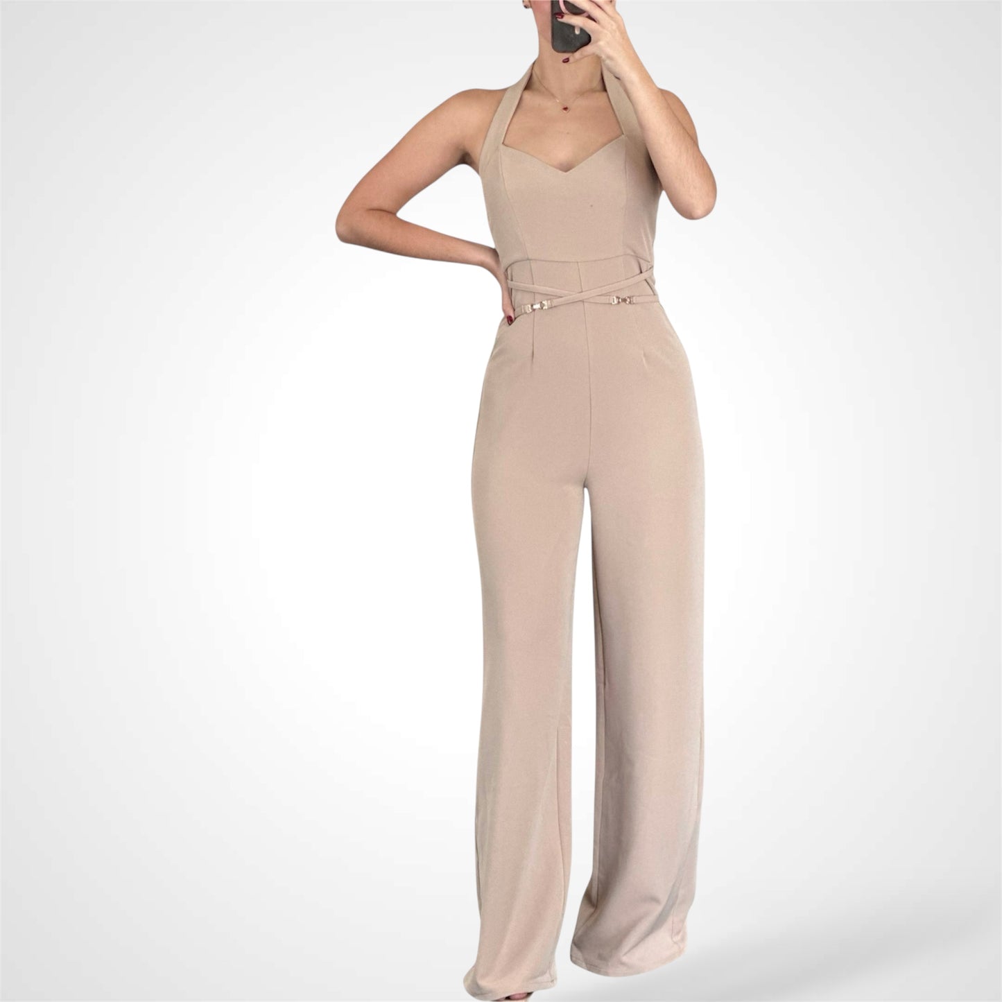 LATTE SLEEVELESS JUMPSUIT