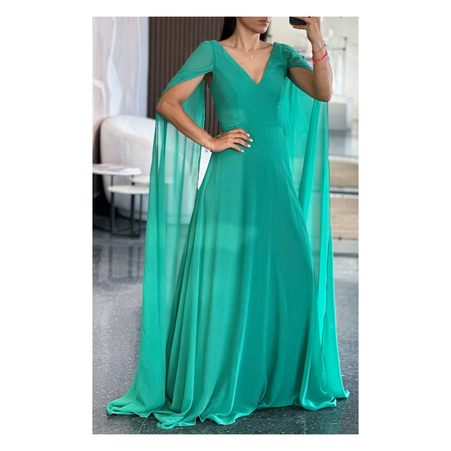 KELLY GREEN LONG DRESS