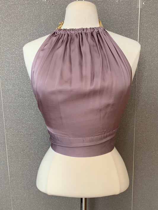 Purple Dove Chain Satin Top