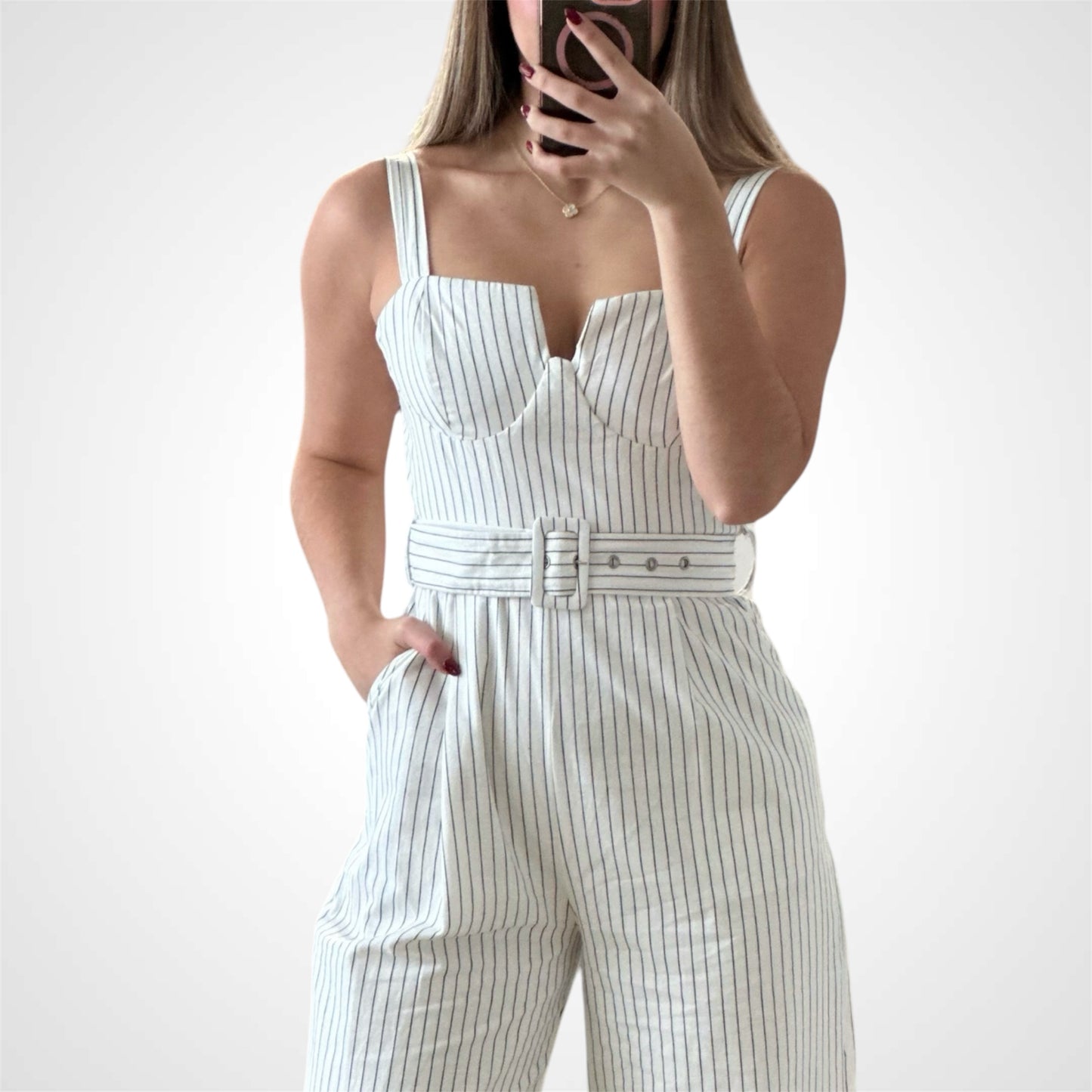 Striped Bustier Jumpsuit