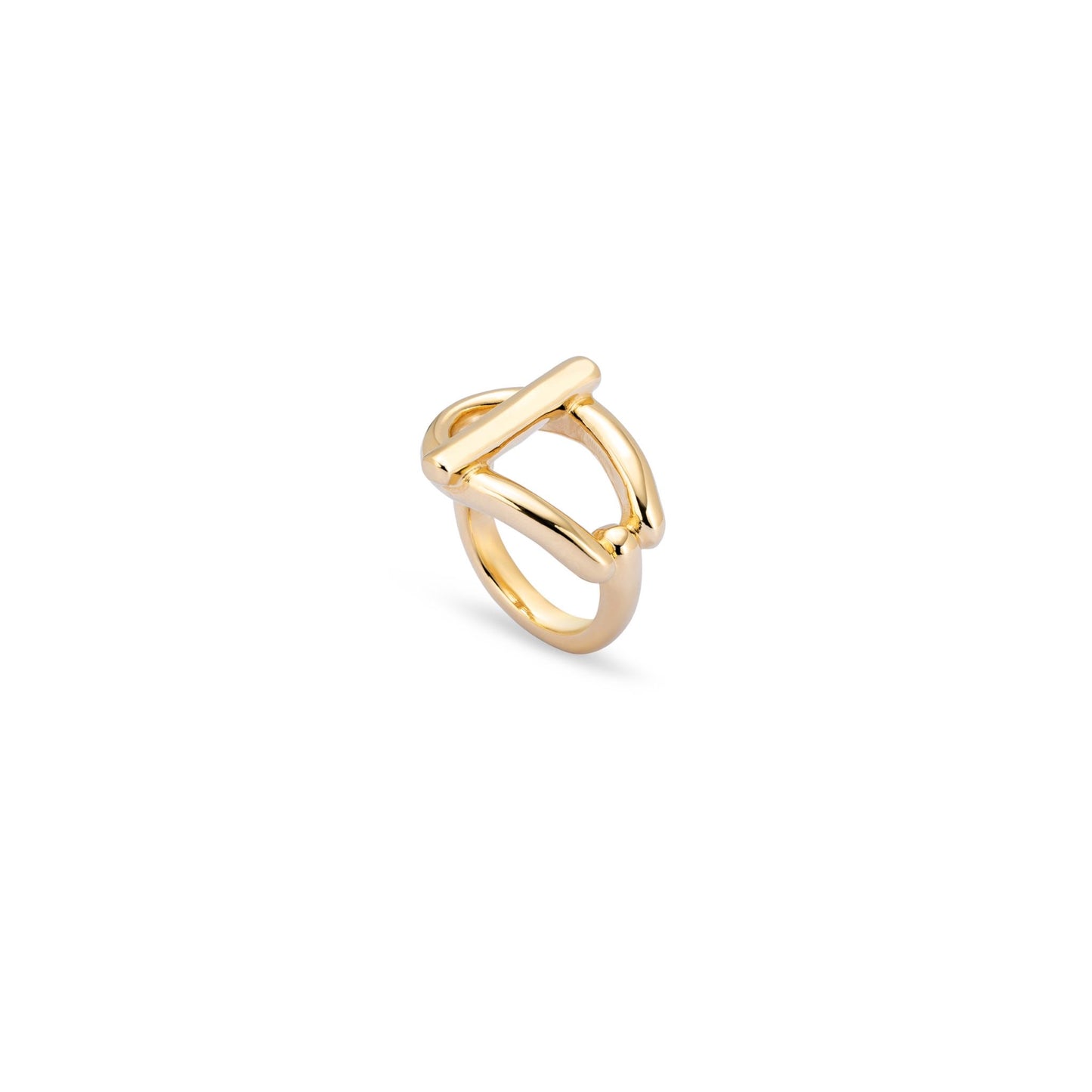 UNO D 50- 18K gold-plated ring