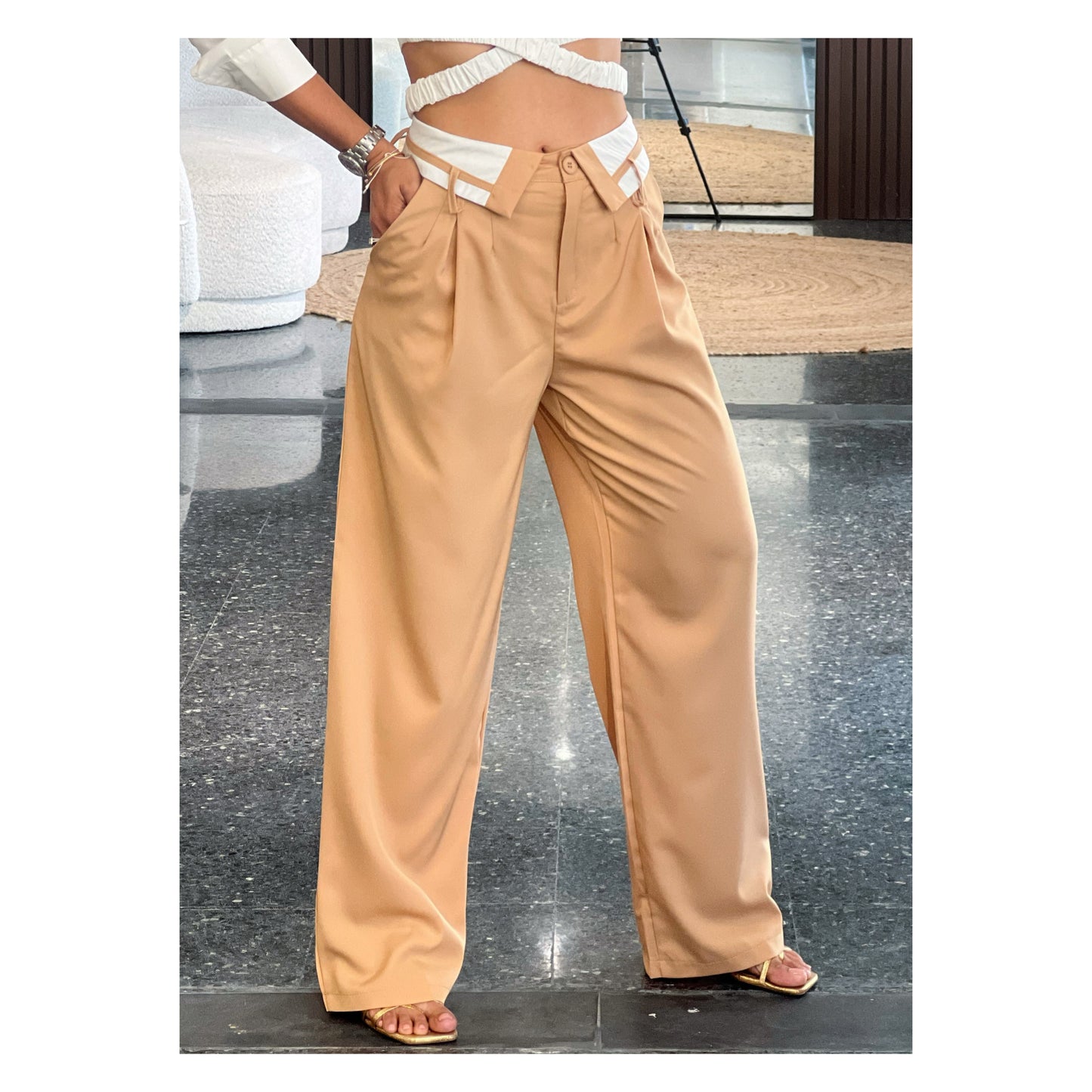 Wide Leg Slack Pants