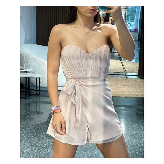 SWEETHEART NECK BANDEAU MINI ROMPER