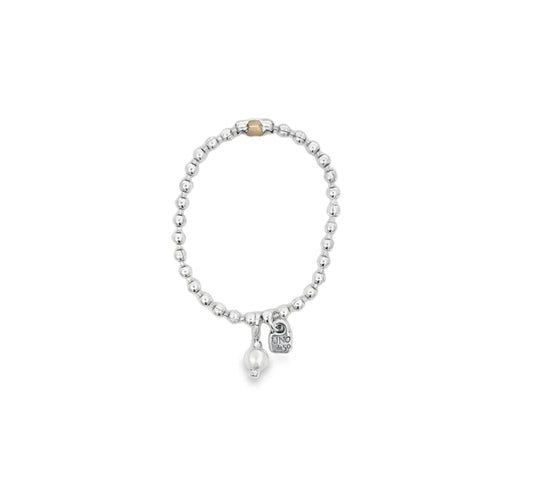 UNO D 50-SILVER EMOTION BRACELET WITH PEARL CHARM