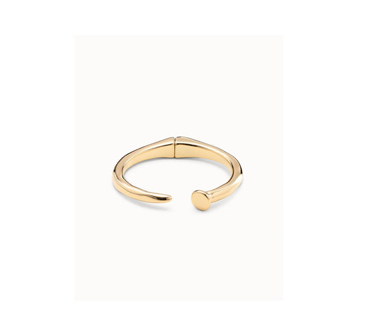 UNO D 50-18K gold-plated rigid bracelet