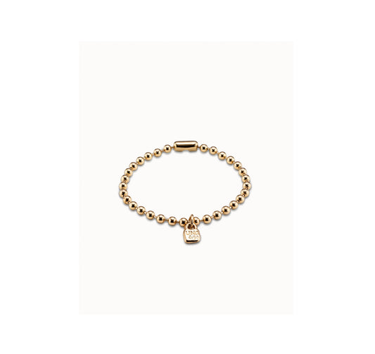 UNO D 50-18K gold-plated beads bracelet