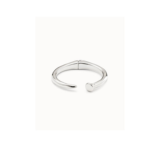 UNO D 50-Sterling silver-plated rigid bracelet