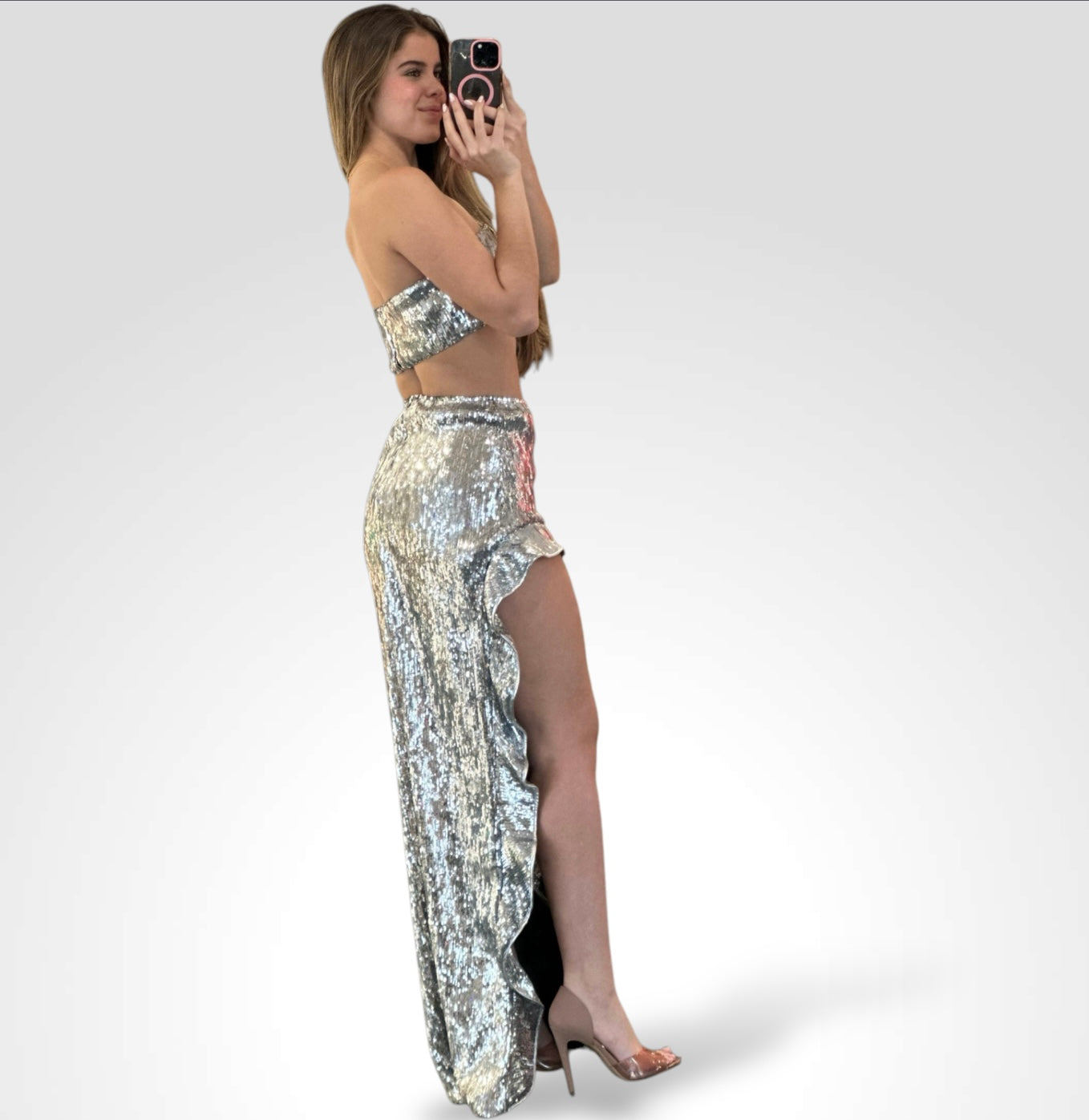 SJQ-SILVER SEQUIN SET