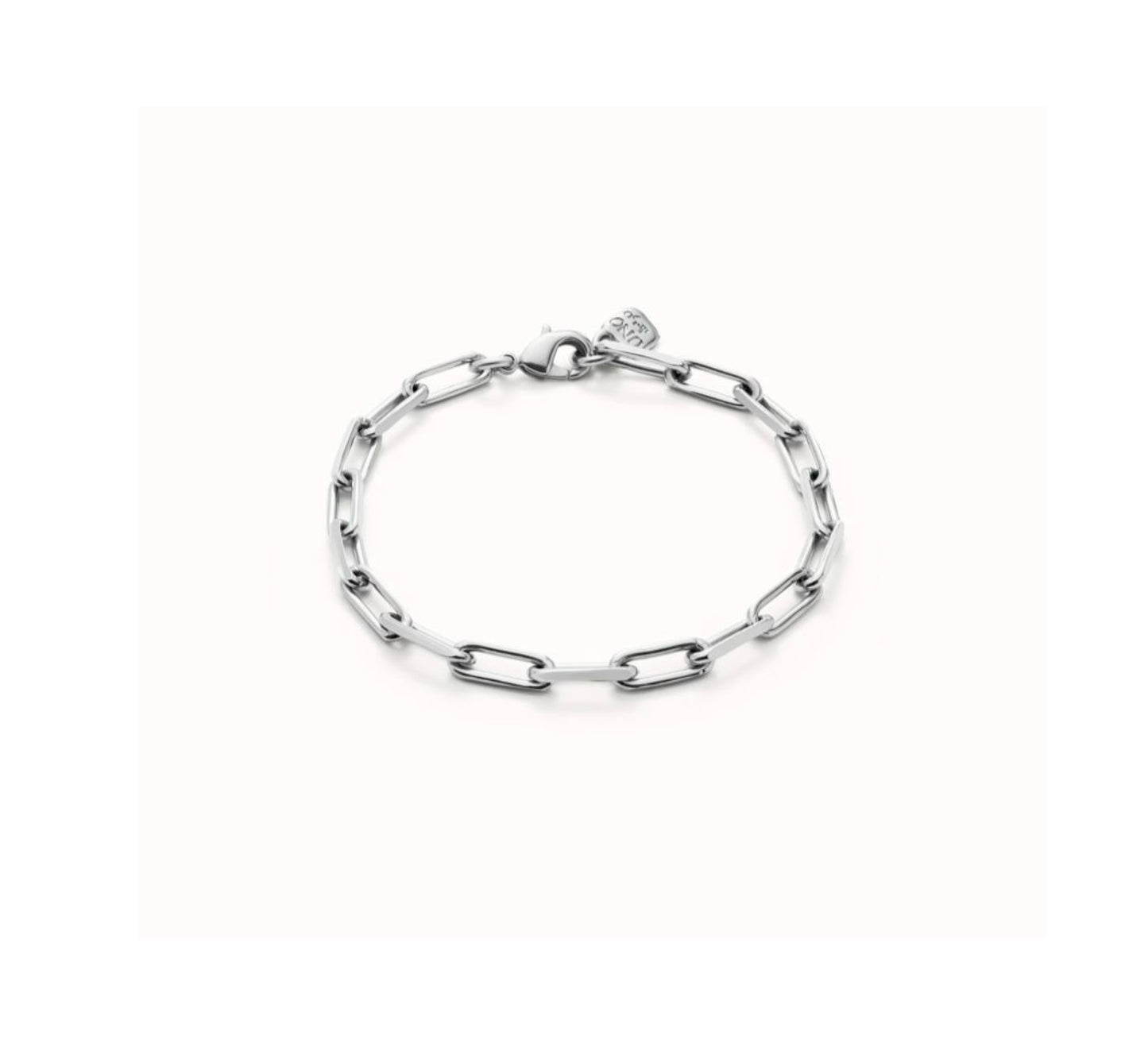 UNO D 50-STERLING SILVER-PLATED BRACELET WITH BIG LINKS