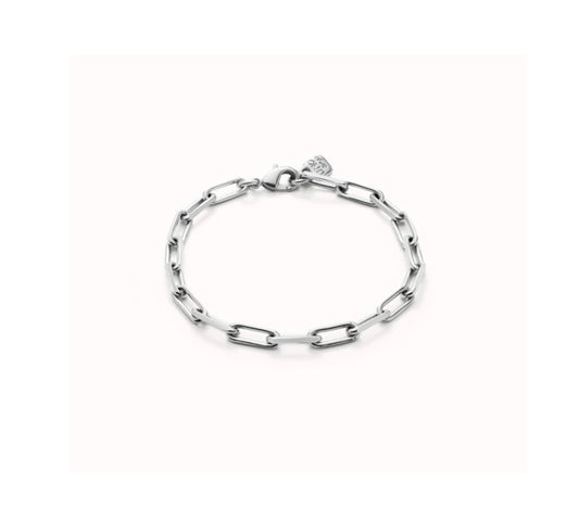 UNO D 50-STERLING SILVER-PLATED BRACELET WITH BIG LINKS