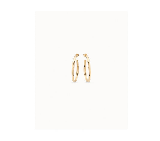 UNO D 50-18K gold-plated open hoop earrings