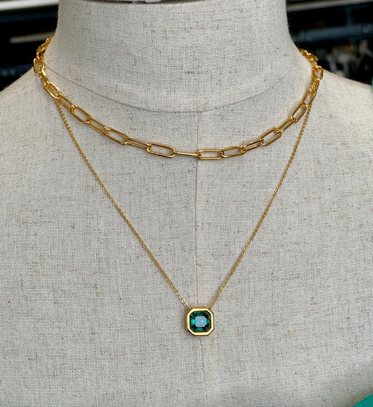 Royal Necklace Gold Emerald