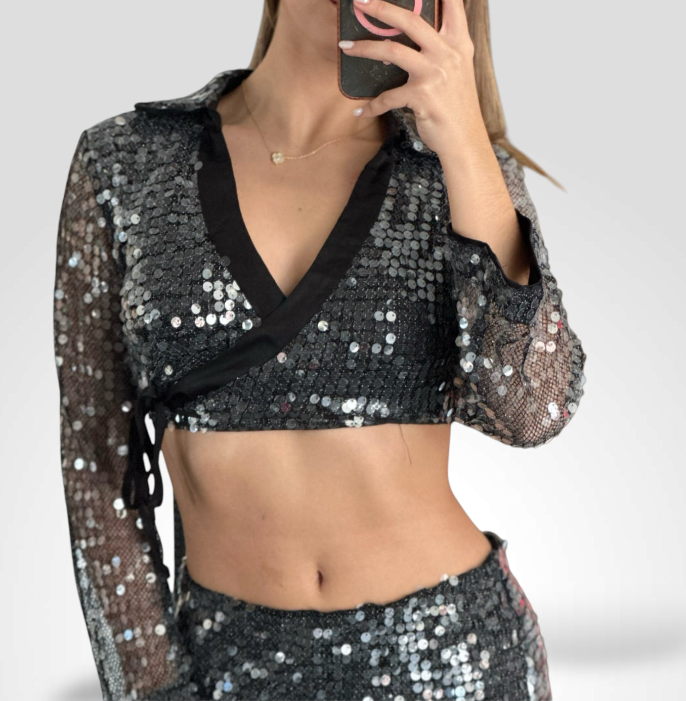 BLACK SEQUIN SET