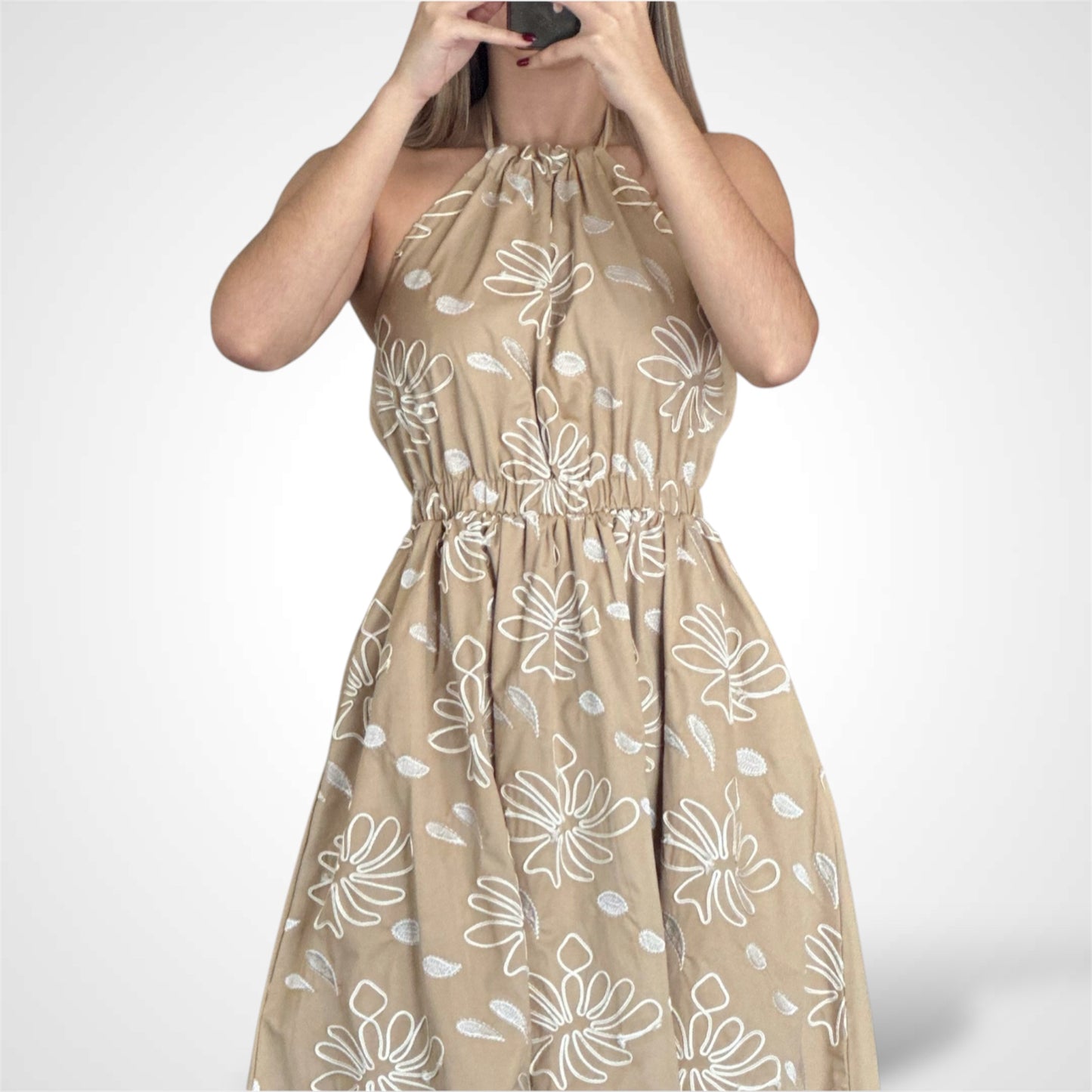 Floral 3d Midi Dress